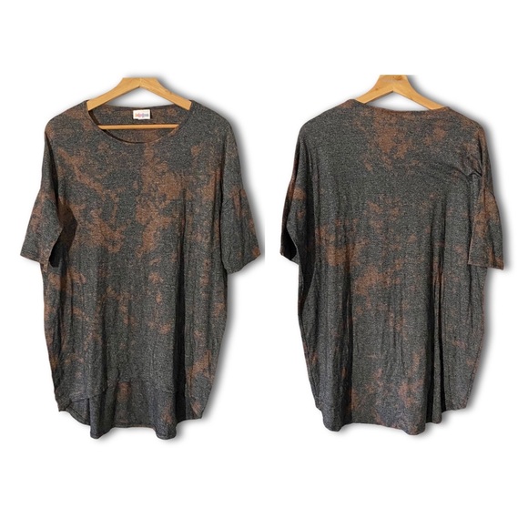 LuLaRoe Custom Bleached Oversized Gray Tunic Top - Picture 5 of 5